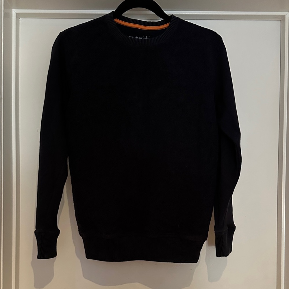 Maharishi Black Knit with Orange Accent